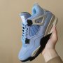 Нови Мъжки Обувки Nike Air Jordan Retro 4 UNC University Blue Сини Кецове Маратонки Размер 43, снимка 5