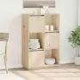 vidaXL Висок шкаф, 74x35x117 см, борово дърво масив, снимка 2