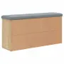 vidaXL Пейка за обувки, сонома дъб, 102x32x50 см, инженерно дърво, снимка 4