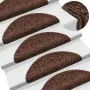 vidaXL Изтривалки за стълби, 15 бр., 56x17x3 см, кафяви, полукръгли, снимка 2