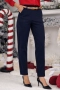 Еластичен дамски панталон с колан 9201, снимка 2