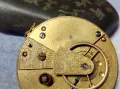 МЕХАНИЗЪМ от РЯДЪК МОДЕЛ СТАР ВИКТОРИАНСКИ ДЖОБЕН ЧАСОВНИК с ПОРЦЕЛАНОВ РИМСКИ ЦИФЕРБЛАТ 24465, снимка 8