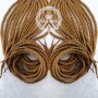 Опашка за Коса с Ластик и Плетени Плитки, Цвят Тъмно Рус КОД С360, снимка 4
