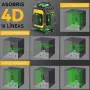 Лазерен нивелир със статив 360° x 4.16 линии Самонивелиращ се строителен лазер ASOBRIS-4D , снимка 3