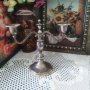 Старинен посребрен свещник , снимка 7