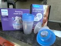 Помпа за кърма с три бутилки Avent + подарък!, снимка 1