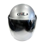 Каска за мотор с прозрачен визьор - Сив гланц., снимка 3
