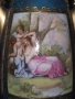 Антикварна ръчно декорирана френска порцеланова ваза, XIX век, снимка 2