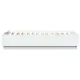 vidaXL Рамка за легло с LED осветление бяла 150x200 см инженерно дърво, снимка 8
