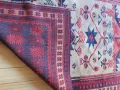 19С рядък антикварен молитвен вълнен килим Тюркменистан, снимка 7