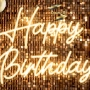 Неонов светещ надпис Happy Birthday, снимка 1