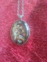 Сребърно колие с медальон., снимка 1
