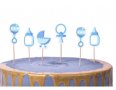 20 бр Момче бебе бебешки топери клечки декорация за мъфини украса кексчета