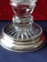 Авторски Кристални вази и кана със сребърен обков,среро 900/чаша,кана/, снимка 14