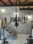 Голям масивен бронзов полилей свещник , снимка 1