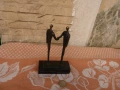 Стара бронзова статуетка пластика, снимка 5