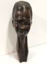 Африка, дърво, фигура, мъж, скулптура, абанос, антика, бюст, снимка 4