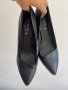 Дамски токчета черни естествена кожа, снимка 3