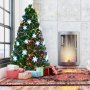 Коледна елха, изцяло украсена с оптични влакна и цветни LED светлини 210см, снимка 1 - Декорация за дома - 38416525