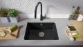 графит кухненска мивка за вграждане под плот Венеция 60 560x440 мм, снимка 2