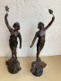 Чифт метални антикварни статуетки, снимка 1 - Колекции - 42378528