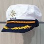 Нова бяла капитанска шапка CAPTAIN с Рул, Унисекс, снимка 2