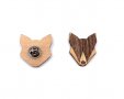 Дървена брошка / Значки от дърво - вълк, лисица, куче, лапичка, снимка 3