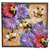 4 красиви пчели пчела пчеличка силиконов молд форма фондан декор, снимка 3 - Форми - 37900835