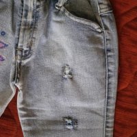 Дънков панталон 7/8 за момиче, нов, размер 4-5/години/, снимка 7 - Детски панталони и дънки - 37420401