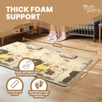 YumYum's Подплатена водоустойчива постелка за пълзене и игра за деца и бебета 200 x 150 cm, снимка 4 - Други - 44798044