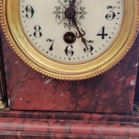 Старинен мраморен каминен френски часовник, снимка 8 - Антикварни и старинни предмети - 31426309