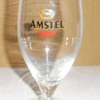 Стъклена чаша за бира Амстел / Amstel, за ценители и колекционери, лимитирано издание, снимка 2 - Чаши - 42497056