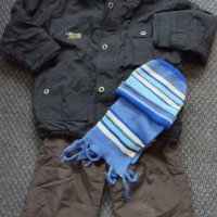 дебело яке и ски панталон, комплект шапка и шал р. 116 - 128 , снимка 1 - Детски якета и елеци - 31790512