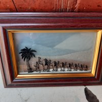 Сувенир , пано - пустинни пясъци ,Сахара . Ефектен и красив, снимка 3 - Антикварни и старинни предмети - 29465039