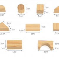 100 части класически дървен конструктор строител Топ качество, снимка 7 - Конструктори - 36529747