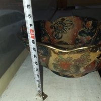 Стар порцелан Сатцума чиния - купичка, снимка 7 - Антикварни и старинни предмети - 34442642