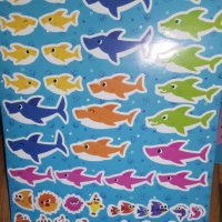 200 бр Бебе Акули Baby Shark книжка албум самозалепващи лепенки стикери, снимка 3 - Други - 35247958
