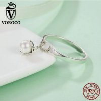 VOROCO 925 сребърен пръстен с перла, снимка 2 - Пръстени - 37355110