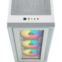 Геймърска Кутия за компютър Corsair iCUE 4000X RGB Tempered Glass CC-9011205-WW White Middle Tower, снимка 2 - Захранвания и кутии - 31141295