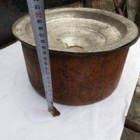 Медна тенджара, снимка 3 - Антикварни и старинни предмети - 31373704