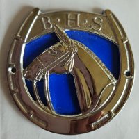 Винтидж 1970 British Horse Society car бадж СЪСТЕЗАТЕЛЕН КЛУБ, снимка 1 - Колекции - 43947751