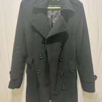 Дамско черно палто, снимка 2 - Палта, манта - 39364549