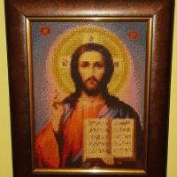 ИКОНА ИСУС за подарък юбилей диамантен гоблен картина , снимка 2 - Икони - 29982603