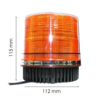 LED Диодна Аварийна Сигнална лампа 52W Маяк Авариен буркан 12V магнит, снимка 2 - Аксесоари и консумативи - 42327008