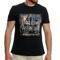 Нова мъжка тениска с дигитален печат на музикалната група Iron Maiden - A Matter of Life and Death, снимка 1 - Тениски - 37697243