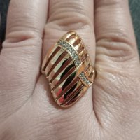 НОВО 14 КР Позлатен пръстен-xp l10-високо качество, снимка 1 - Пръстени - 44173549