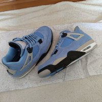 Nike Air Jordan 4 Retro University Blue Unc размер 44 номер нови обувки Кецове оригинални , снимка 18 - Кецове - 39029199