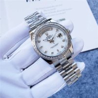 Унисекс часовник ROLEX Diamond Oyster Day-Date President с автоматичен механизъм, снимка 6 - Дамски - 40824115