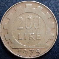 200 лири Италия 1979, снимка 1 - Нумизматика и бонистика - 31384161