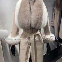 Дамски палта с подплата от вълна и естествен косъм от лисица /алпака/, снимка 11 - Палта, манта - 35510380